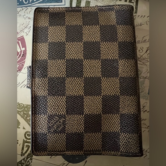 Louis Vuitton Brown Leather Agenda Damier with LV Box Gift - Picture 3 of 8